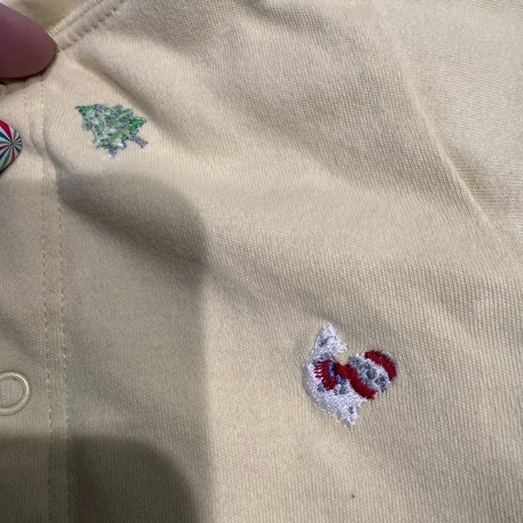 Baby GAP Newborn 0-3 Yellow FOOTED HOLIDAY LAYERED ONE PIECE Seals Trees - Picture 8 of 9